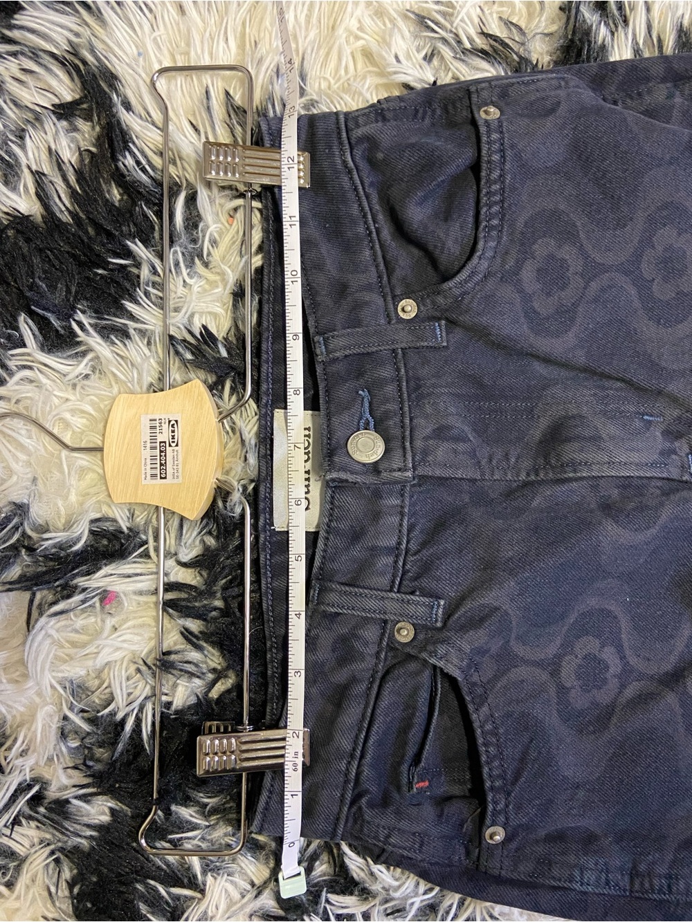 30. Sun-Deh Patterned Skinny Jeans | 0 | Navy - Picture 2 of 6